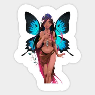 Portrait of a beautiful fairy Sticker